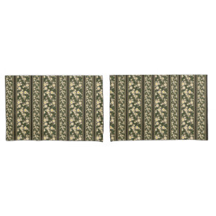 Funda De Cojín Stripe Dainty Flowers Dusty Fawn Fondo
