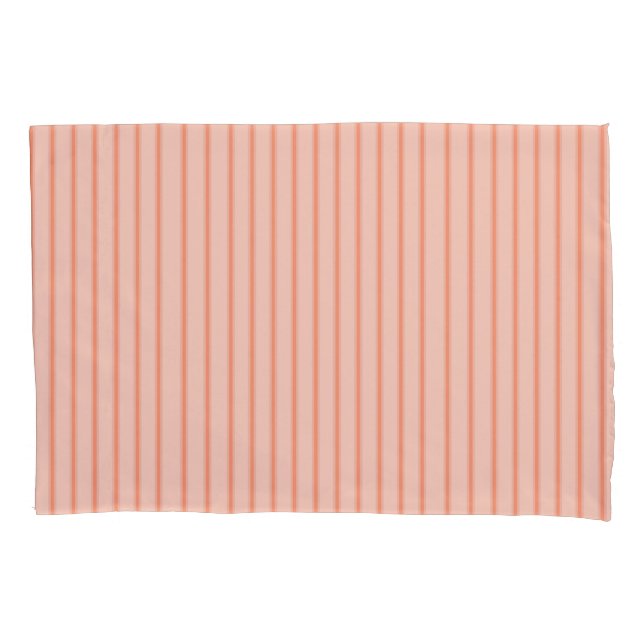 Funda De Cojín Stripes Modern Coral Peach Minimalist Elegance (Anverso)