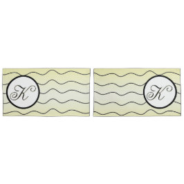 Funda De Cojín Stylish Buttery Lemon Zest Yellow Family Initial