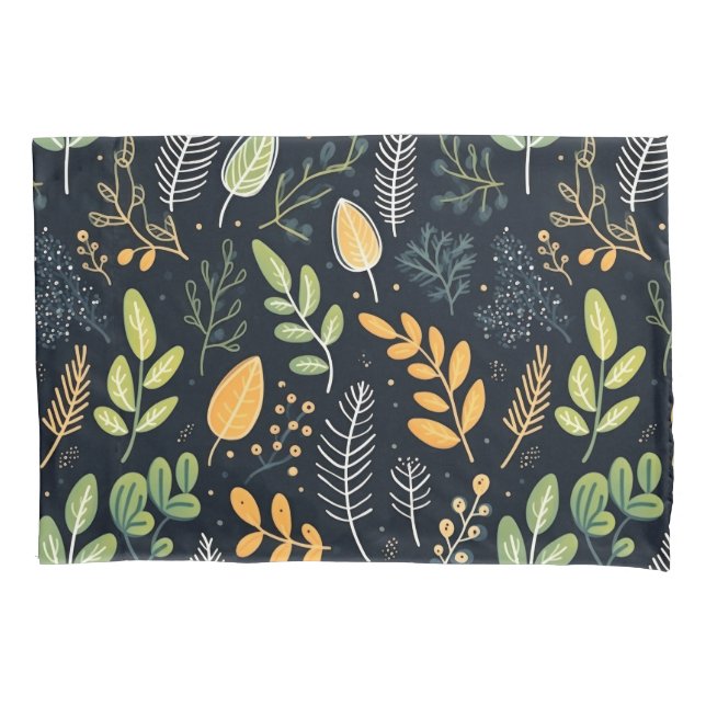 Funda De Cojín Stylish Green and Yellow Foliage Pattern  (Anverso-izquierdo)