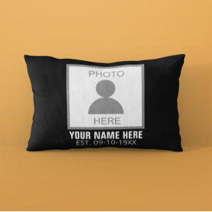 Funda De Cojín Su foto aquí Nombre y edad