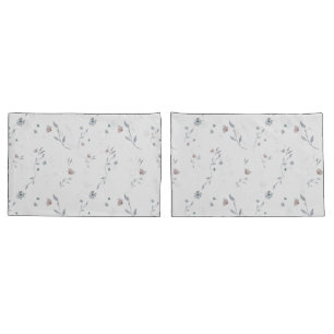 Funda De Cojín Suaves flores silvestres elegantes de cottagecore
