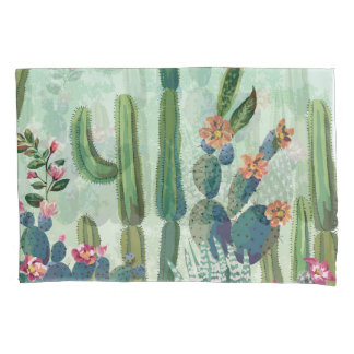 Funda De Cojín Suculentos: patrón de cactus vintage