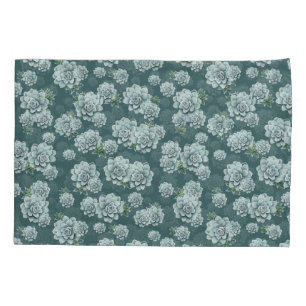 Funda De Cojín Sucultores de rosette de menta repiten la impresió