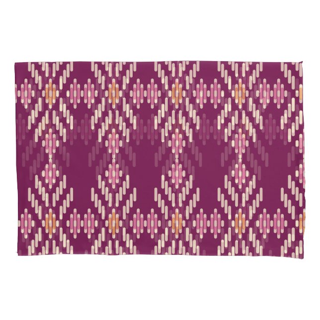 Funda De Cojín Sudeste Asiático: Patrón Aborigen Retro (Anverso)
