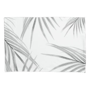 Funda De Cojín Sueño de hojas de palma gris blandas #1 #decoració