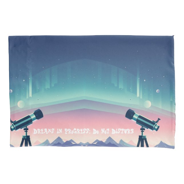 Funda De Cojín Sueños en progreso; No molestar (Anverso)