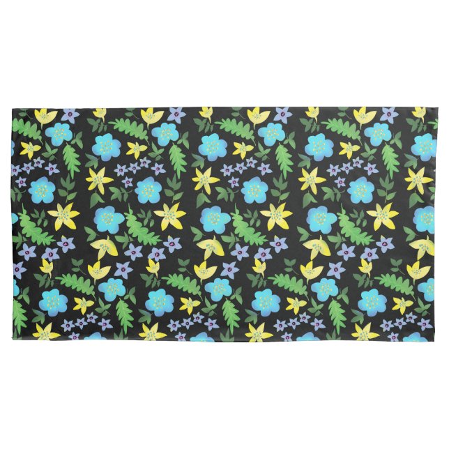 Funda De Cojín Summer flowers colourful (Anverso-izquierdo)