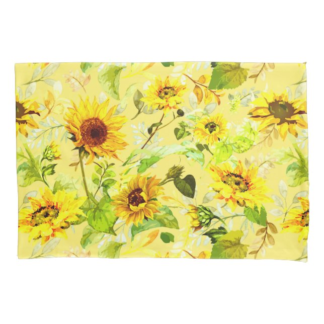 Funda De Cojín Sunflower 2 acuático (Anverso)