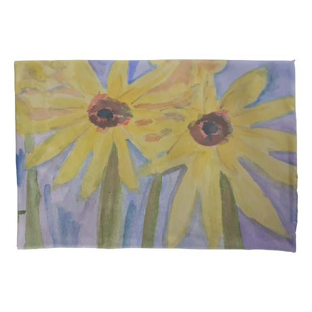 Funda De Cojín Sunflower amarillo de verano (Anverso)