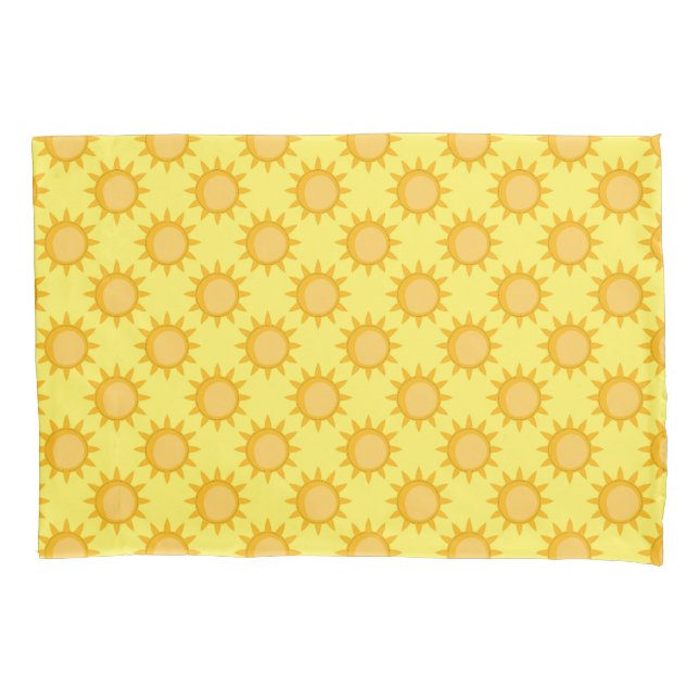 Funda De Cojín Sunshine Sun Pattern Design On Yellow  (Anverso)