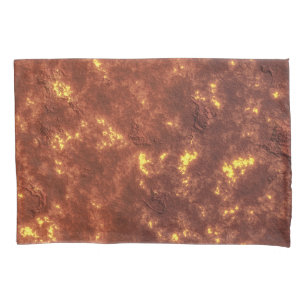 Funda De Cojín Superficie del planeta volcánico de lava caliente