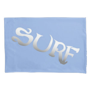 Funda De Cojín Surf azul inclinado caja de almohadas estándar de