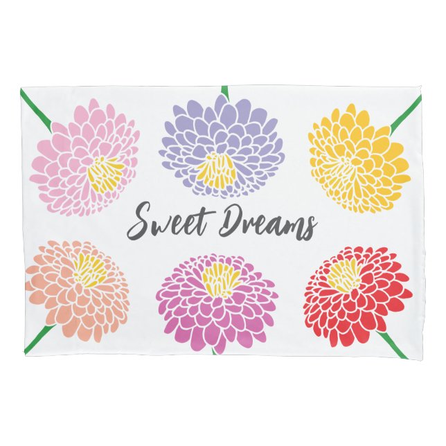 Funda De Cojín Sweet Dreams Zinnia floral arte personalizado (Anverso)