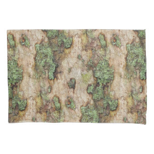 Funda De Cojín Sycamore Tree Bark Moss Lichen