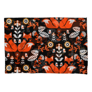 Funda De Cojín Tablero de arte folclórico nórdico de Fox