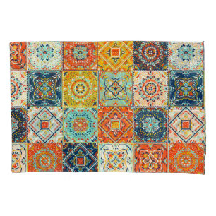Funda De Cojín Talavera, Azulejos, tapicería de mosaicos turcos.