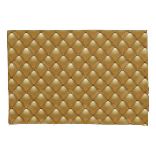 Funda De Cojín Tapón de cuero dorado, sofá vintage.
