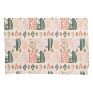 Funda De Cojín Tapos de tierra tribales caribeños: Boho Verde osc
