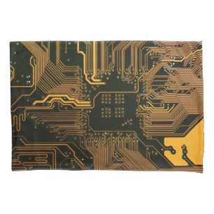 Funda De Cojín Tarjeta de circuito electrónico del Naranja del PC