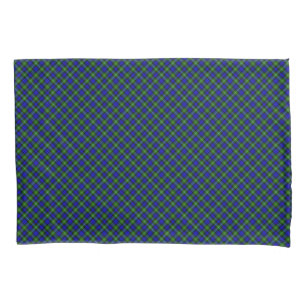 Funda De Cojín Tartán de Campbell, crema azul