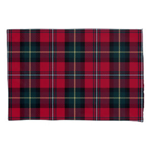 Funda De Cojín Tartán rojo