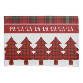 Funda De Cojín Tartán rojo negro verde acogedor