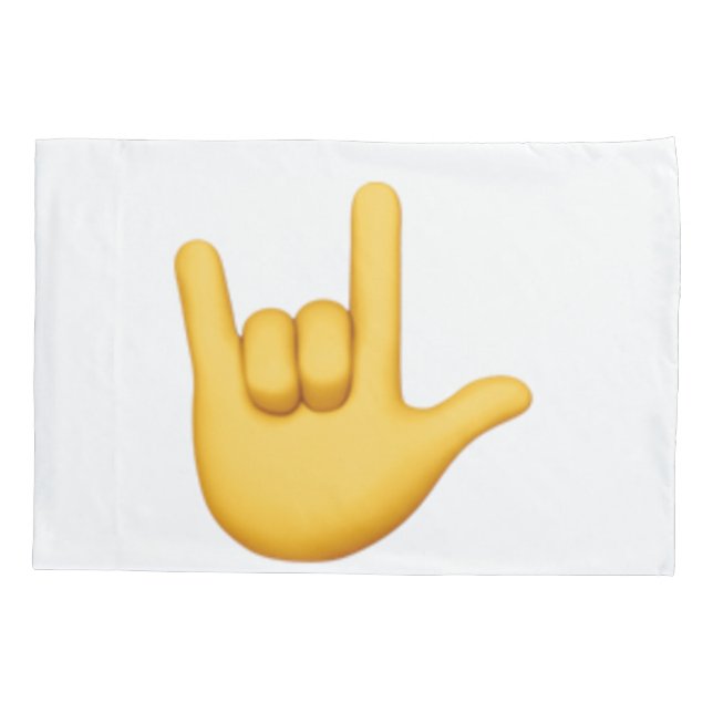 Funda De Cojín Te Amo Rótulo de mano - Emoji (Reverso)