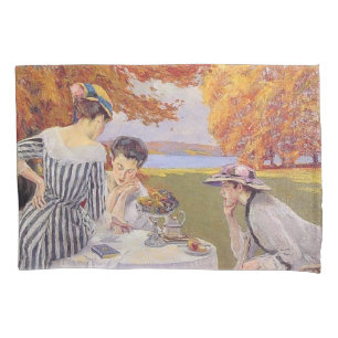 Funda De Cojín Té de la tarde en el parque