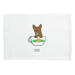 Funda De Cojín Teacup Chihuahua Standard Pillowcase