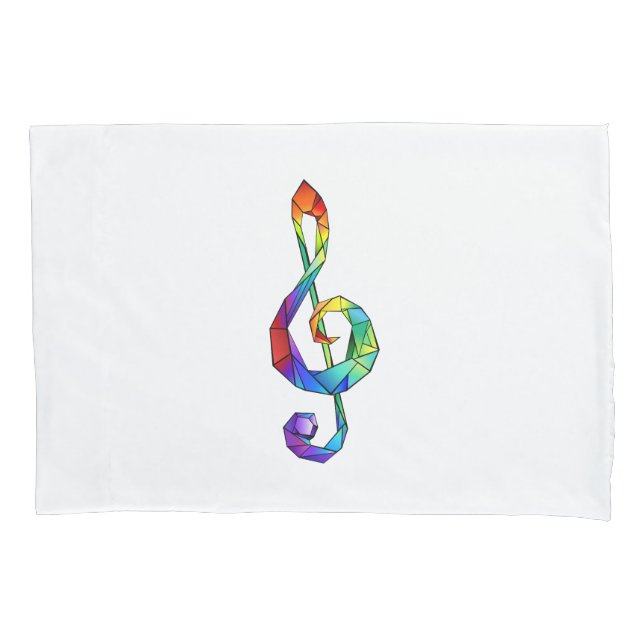 Funda De Cojín Tecla musical arcoiris tremendo clef (Anverso-izquierdo)