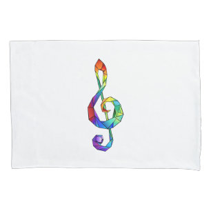 Funda De Cojín Tecla musical arcoiris tremendo clef