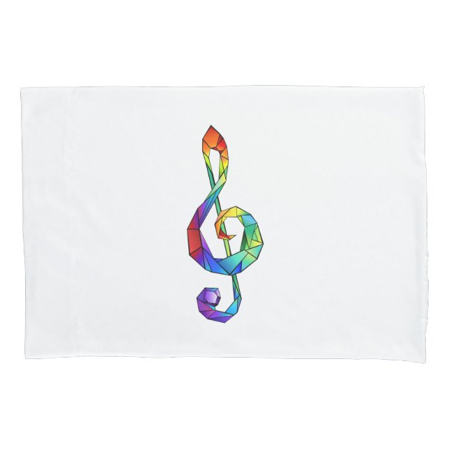 Funda De Cojín Tecla musical arcoiris tremendo clef (Anverso)