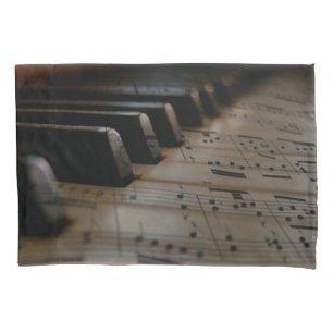 Funda De Cojín Teclas de piano de música antigua