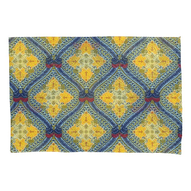 Funda De Cojín Técnica de tinte indonesio batik (Anverso)