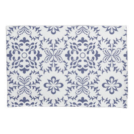 Funda De Cojín Tejas italianas de motivos mediterráneos blanco y 