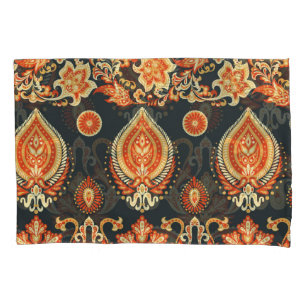 Funda De Cojín Tejido étnico oriental de Paisley