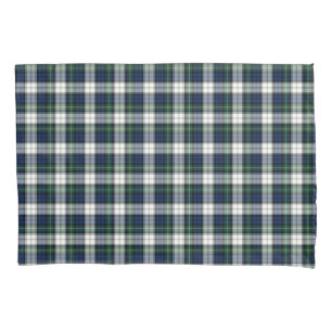 Funda De Cojín Tela escocesa escocesa azul y blanca del tartán d