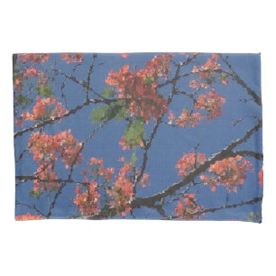 Funda De Cojín Tela floral, azul