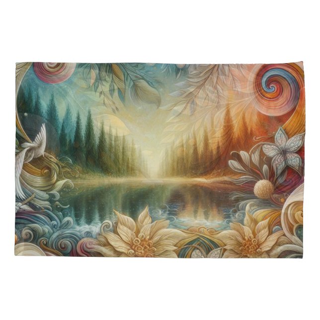 Funda De Cojín Temas metafísicos de fantasía espiritual (Reverso)