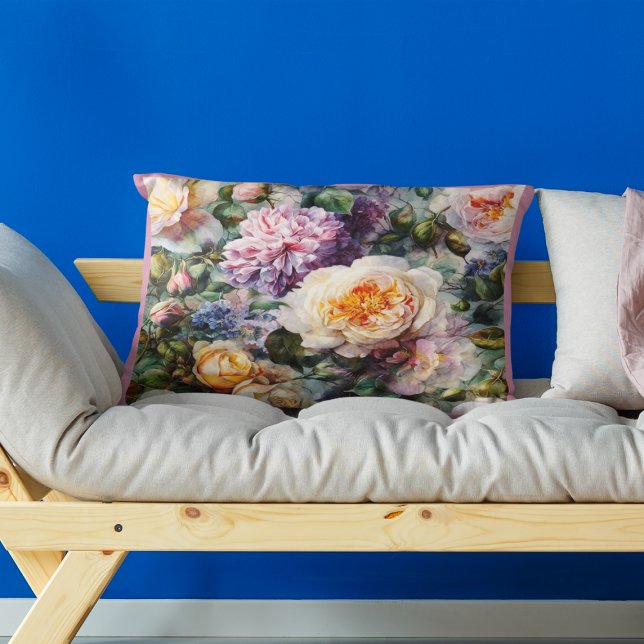 FUNDA DE COJÍN TEMPORADA DE PRIMAVERA DE FLORES DE VINTAJE (Subido por el creador)