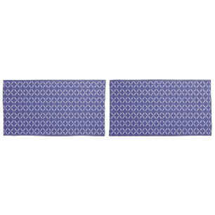 Funda De Cojín Tendencias Modernas Flores Azules, Moradas y Blanc