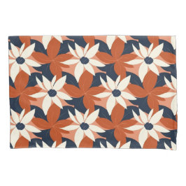 Funda De Cojín Terracotta White Floral Elegante