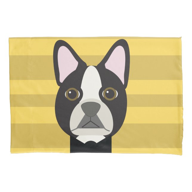 Funda De Cojín Terrier de Boston (Anverso)