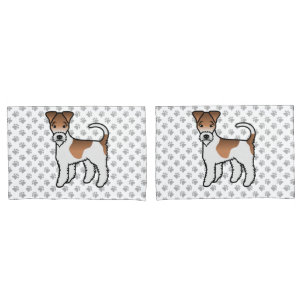 Funda De Cojín Terrier de zorro de alambre blanco y bronceado, pe