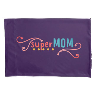 Funda De Cojín Texto de supermamá con formas básicas dibujadas a