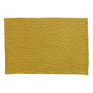 Funda De Cojín Textura de cuero amarillo Seamless Closeup