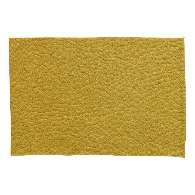 Funda De Cojín Textura de cuero amarillo Seamless Closeup (Anverso)