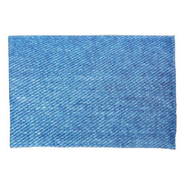 Funda De Cojín Textura de Denim Azul