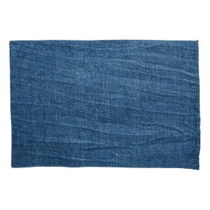 Funda De Cojín Textura de Denim Azul: Jeans Clásicos.
